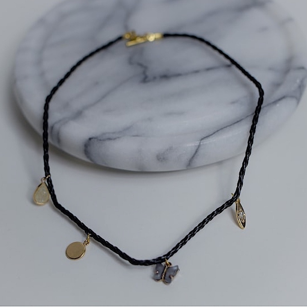 Butterfly and charms necklace